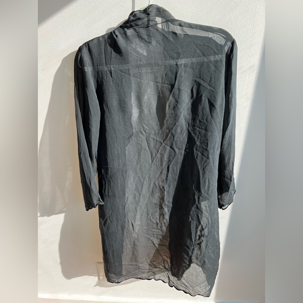 Black Silk Robe - Picture 4 of 5